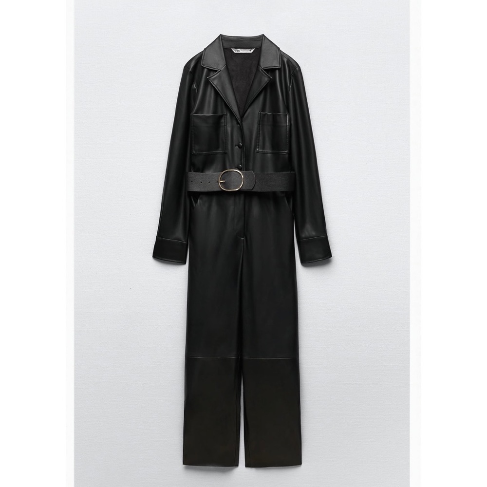Zara leather jumpsuit